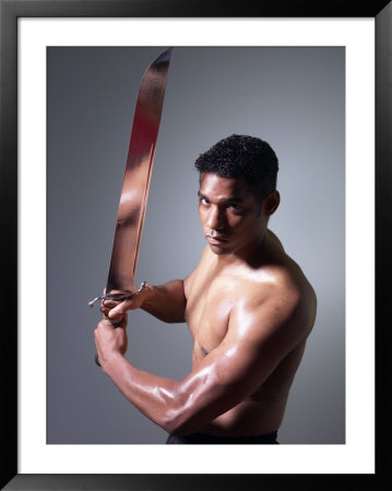 Man with Ceremonial Sword Framed Print Man with Ceremonial Sword Framed Print