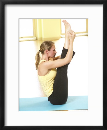 Woman Doing Yoga Framed Print Woman Doing Yoga Framed Print