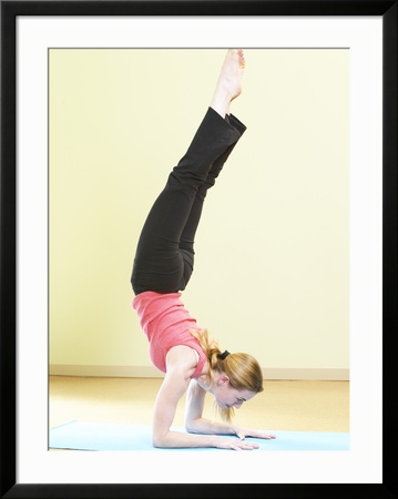 Woman Doing Yoga Framed Print Woman Doing Yoga Framed Print