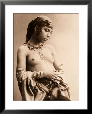  of a Partially Nude Young Woman Covered with Jewels and Oriental Cloths