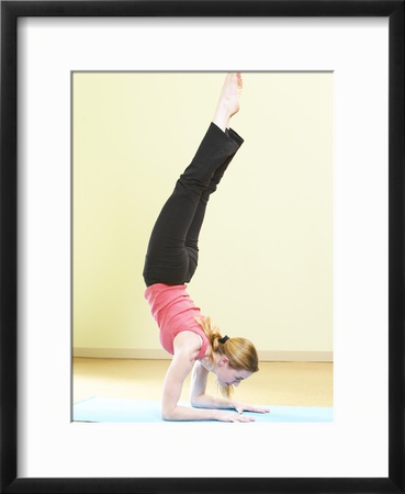 Woman Doing Yoga Framed Print Woman Doing Yoga Framed Print