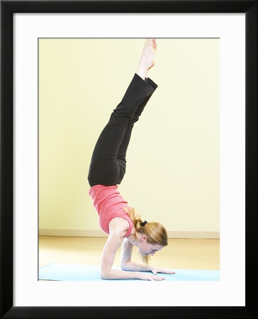 Woman Doing Yoga Framed Print Woman Doing Yoga Framed Print