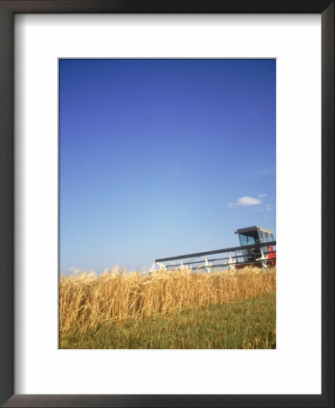 Combine in field Framed Print Combine in field Framed Print