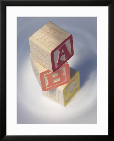wooden letter blocks. Three Wooden Letter Blocks of
