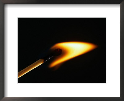 Burning Match Framed Print Burning Match Framed Print