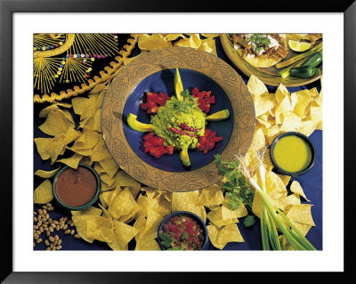 Nachos with Guacamole Framed Print Nachos with Guacamole Framed Print