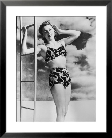 40s Two-Piece Costume Framed Print 40s Two-Piece Costume Framed Print