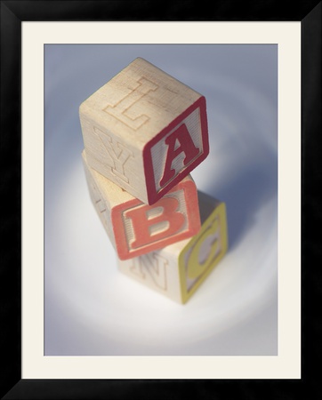 letter blocks. Three Wooden Letter Blocks of