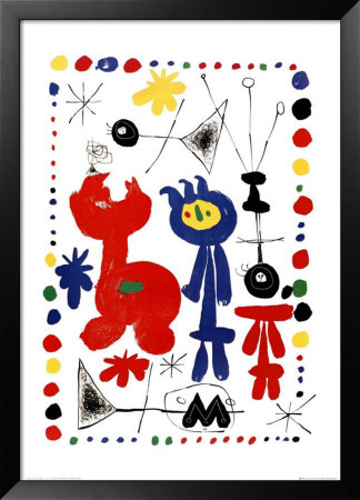 Personnage Et Oiseaux Framed Print Personnage Et Oiseaux Framed Print