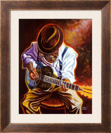 Strummin' Blues Framed Print Strummin' Blues Framed Print