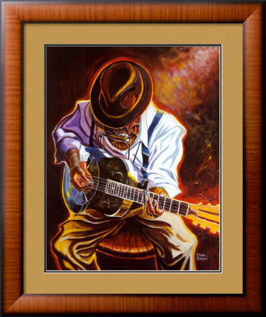 Strummin' Blues Framed Print Strummin' Blues Framed Print