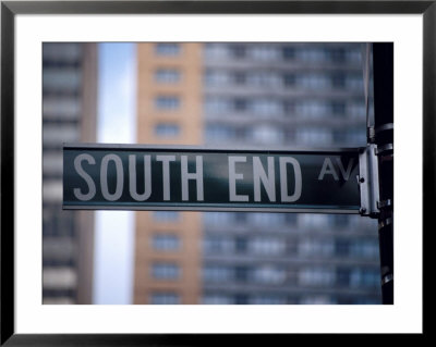 South End Ave. Sign Framed Print South End Ave. Sign Framed Print