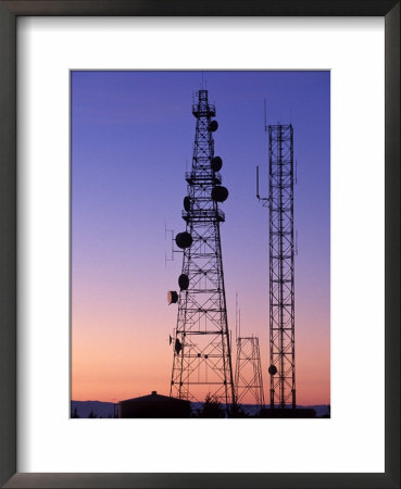 Radio Tower at Sunset Framed Print Radio Tower at Sunset Framed Print