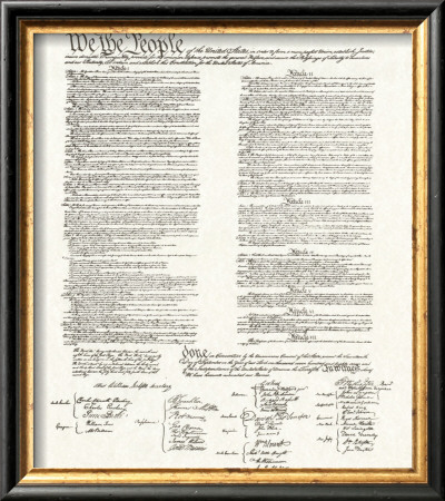 Constitution Framed Print Constitution Framed Print