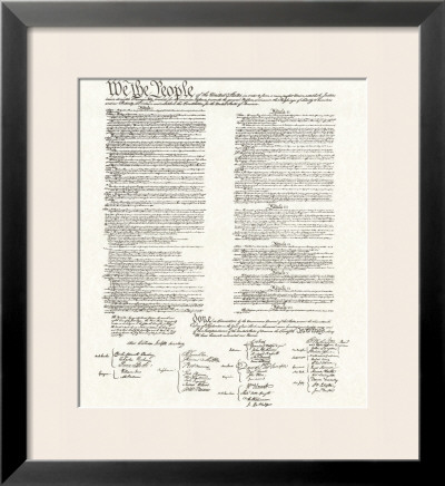 Constitution Framed Print Constitution Framed Print