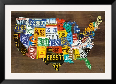 USA Map II Framed Print USA Map II Framed Print