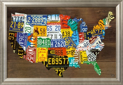 USA Map II Framed Print USA Map II Framed Print