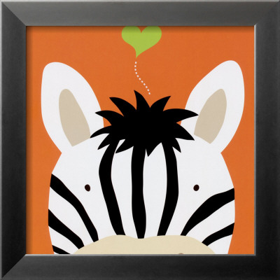 Peek-a-Boo XII, Zebra Framed Print Peek-a-Boo XII, Zebra Framed Print