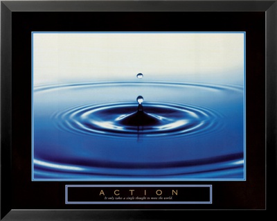 Action: Drop of Water Framed Print Action: Drop of Water Framed Print