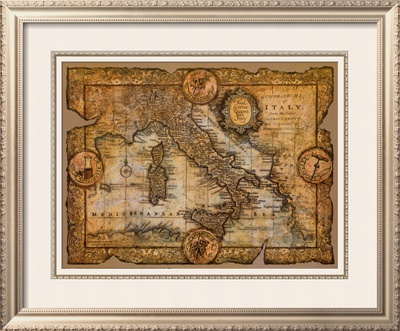 Map of Italy Framed Print Map of Italy Framed Print