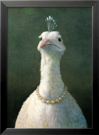 Fowl With Pearls Framed Print Fowl With Pearls Framed Print