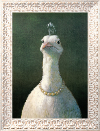 Fowl with Pearls Framed Canvas Print Fowl with Pearls Framed Canvas Print