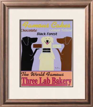 Three Lab Bakery Framed Print Three Lab Bakery Framed Print