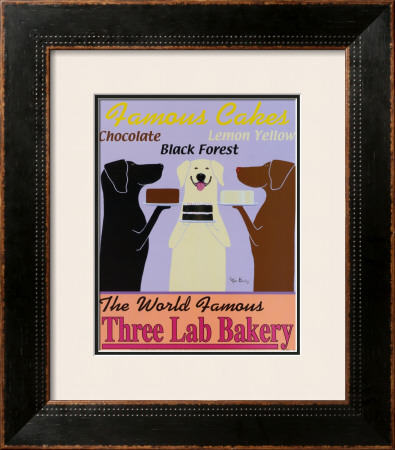 Three Lab Bakery Framed Print Three Lab Bakery Framed Print