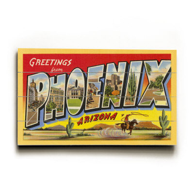 Greetings from Phoenix, Arizona Wood Sign Greetings from Phoenix, Arizona Wood Sign