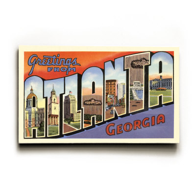 Greetings from Atlanta, Georgia Wood Sign Greetings from Atlanta, Georgia Wood Sign