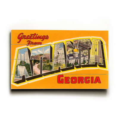 Greetings from Atlanta, Georgia Wood Sign Greetings from Atlanta, Georgia Wood Sign