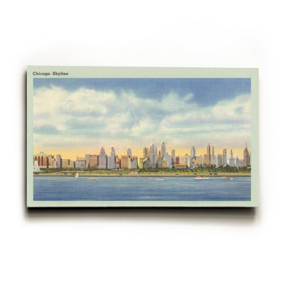 Skyline, Chicago, Illinois Wood Sign Skyline, Chicago, Illinois Wood Sign