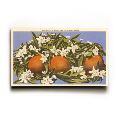 Oranges and Blossoms, California Wood Sign Oranges and Blossoms, California Wood Sign