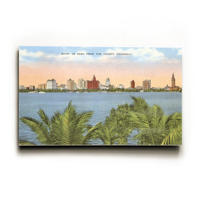 Miami Skyline, Florida Wood Sign Miami Skyline, Florida Wood Sign