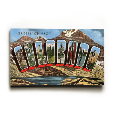 Greetings from Colorado Wood Sign Greetings from Colorado Wood Sign