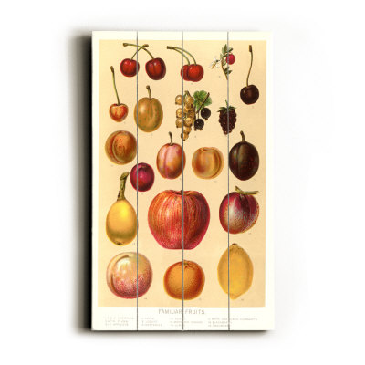 Familiar Fruits Wood Sign Familiar Fruits Wood Sign
