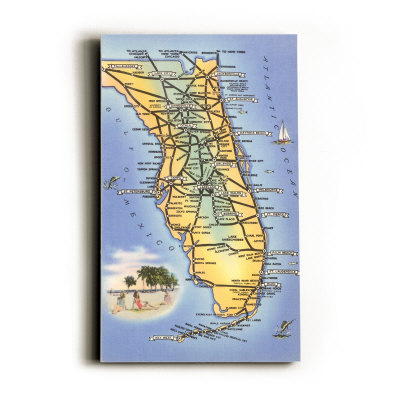 Map of Florida Wood Sign Map of Florida Wood Sign