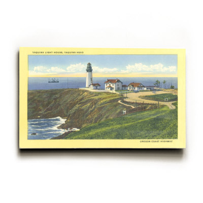 Yaquina Lighthouse, Oregon Wood Sign Yaquina Lighthouse, Oregon Wood Sign