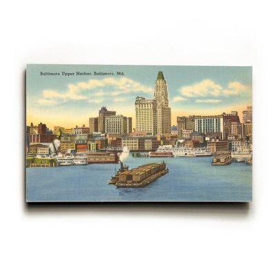 Upper Harbor, Baltimore Wood Sign Upper Harbor, Baltimore Wood Sign