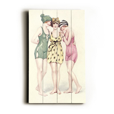 Ladies in Bathing Costumes Wood Sign Ladies in Bathing Costumes Wood Sign