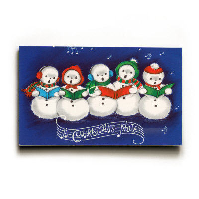 Christmas Note, Singing Snowmen Wood Sign Christmas Note, Singing Snowmen Wood Sign