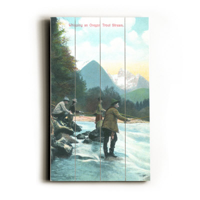 Trout Fishing, Oregon Wood Sign Trout Fishing, Oregon Wood Sign