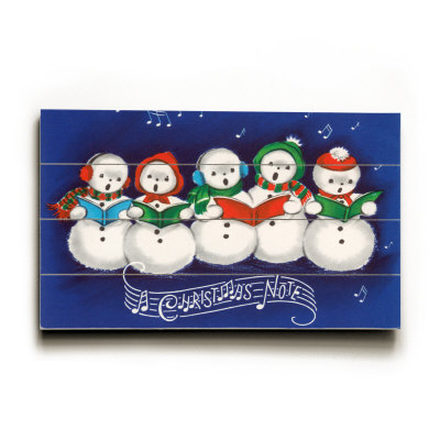 Christmas Note, Singing Snowmen Wood Sign Christmas Note, Singing Snowmen Wood Sign