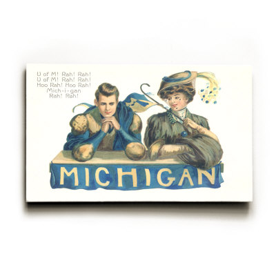 University of Michigan Cheer Wood Sign University of Michigan Cheer Wood Sign