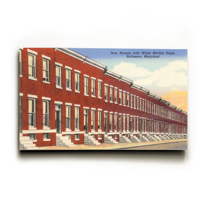 Row Houses, Baltimore Wood Sign Row Houses, Baltimore Wood Sign