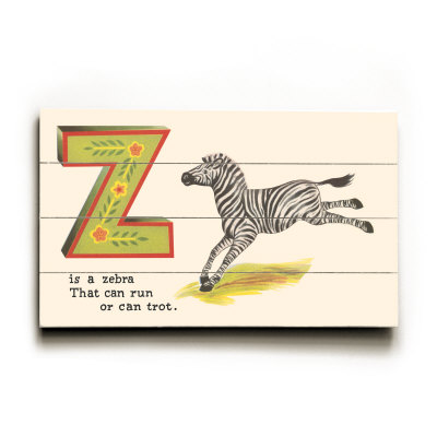 Z is a Zebra Wood Sign Z is a Zebra Wood Sign