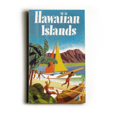 Hawaiian Islands, Graphics Wood Sign Hawaiian Islands, Graphics Wood Sign