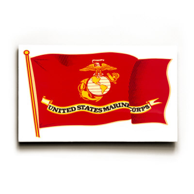 Marine Corps Flag Wood Sign Marine Corps Flag Wood Sign