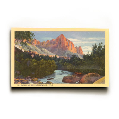 Watchman, Zion National Park, Utah Wood Sign Watchman, Zion National Park, Utah Wood Sign