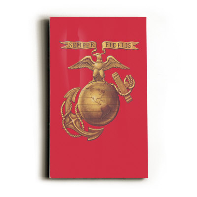 US Marine Corps Logo Wood Sign US Marine Corps Logo Wood Sign